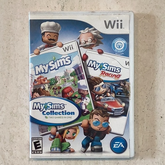 My Sims Collection Nintendo Wii Game & Game Party 3 Wii Games & Wheel MySims Lot - Picture 4 of 9